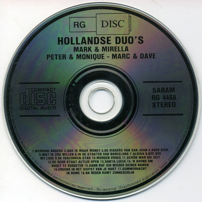 Various - Hollandse Duo's (CD) Compact Disc Goede Staat