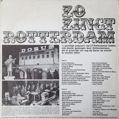 Various - Zo Zingt Rotterdam (LP) Vinyl LP Vinyl Very Good (VG) <br> Hoes Good Plus (G+)