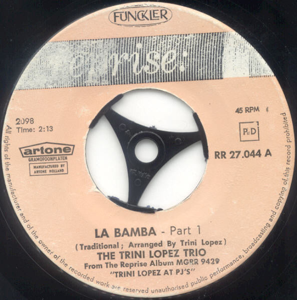 Trini Lopez - La Bamba Vinyl Singles Vinyl Goed / Hoes Generic