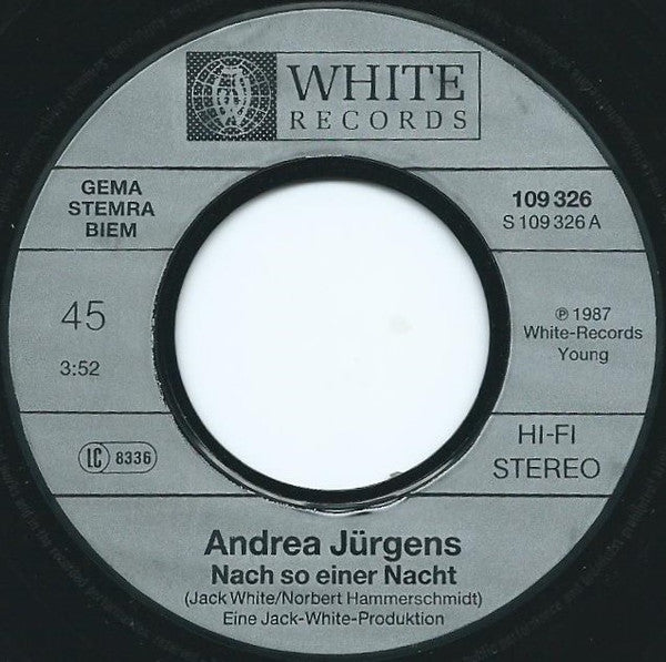 Andrea Jürgens - 10 Jahre Andrea Jürgens - Nach So Einer Nacht... Vinyl Singles Vinyl Zeer Goed / Hoesje Generic "VINYLSINGLES.NL"