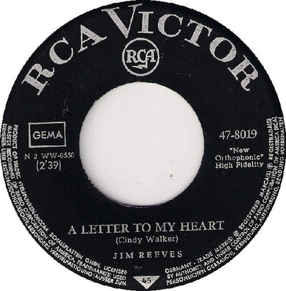 Jim Reeves - Adios Amigo Vinyl Singles Vinyl Goed / Hoes Generic