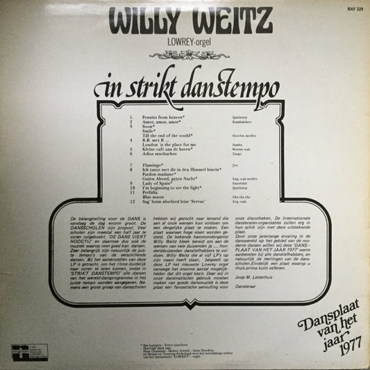 Willy Weits - In Strikt Danstempo (LP) Vinyl LP Vinyl Zeer Goed / Hoesje Goed "VINYLSINGLES.NL"