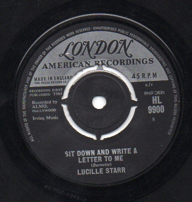 Lucille Starr - The French Song Vinyl Singles Vinyl Very Good (VG) <br> Hoes Good Plus (G+)