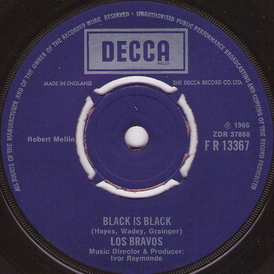 Los Bravos - Black Is Black 36211 18386 Vinyl Singles Hoes: Generic