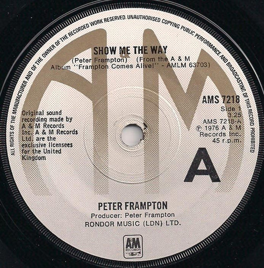 Peter Frampton - Show Me The Way 38731 Vinyl Singles Goede Staat