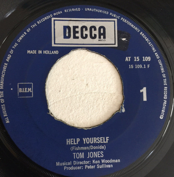 Tom Jones - Help Yourself 38830 Vinyl Singles Hoes: Generic