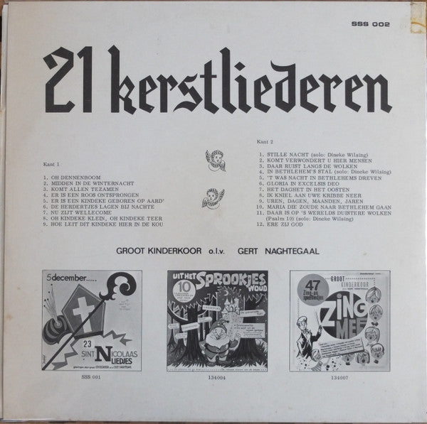 Groot Kinderkoor o.l.v. Gert Naghtegaal - 21 Kerst Liedjes (LP) Vinyl LP Vinyl Very Good (VG) <br> Hoes Good Plus (G+)