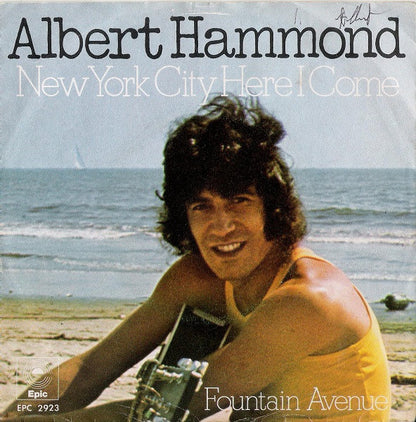 Albert Hammond - New York City Here I Come Vinyl Singles Vinyl Very Good (VG) <br> Hoes Good Plus (G+)