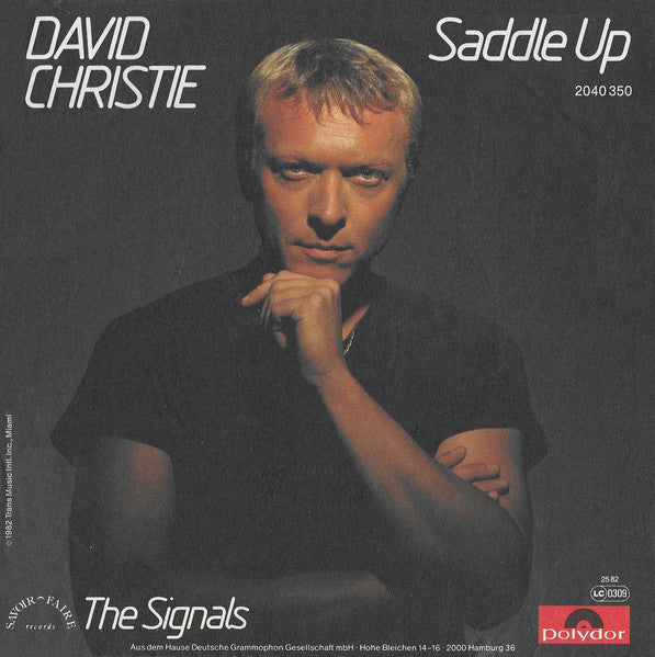 David Christie - Saddle Up Vinyl Singles Vinyl Very Good (VG) <br> Hoes Good Plus (G+)