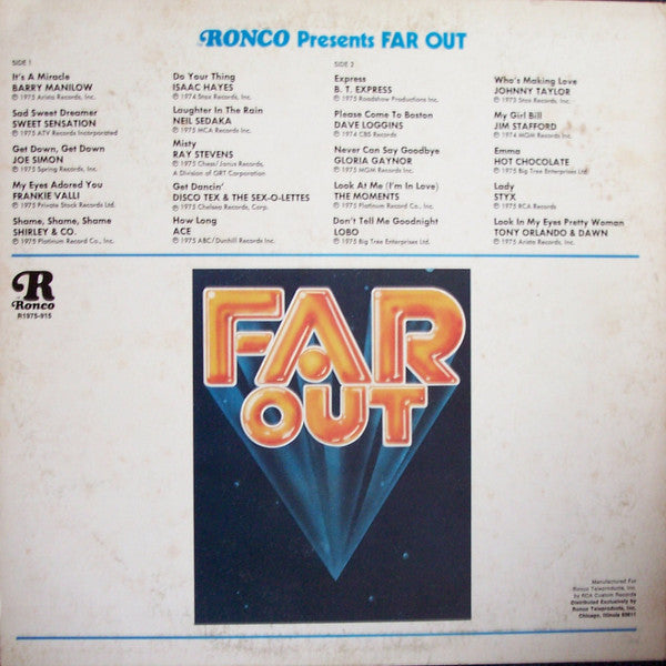 Various - Far Out (LP) Vinyl LP Vinyl Very Good (VG) <br> Hoes Good Plus (G+)