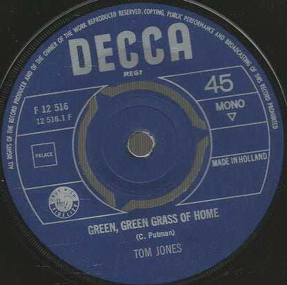 Tom Jones - Green, Green Grass Of Home Vinyl Singles Vinyl Goed / Hoes Generic