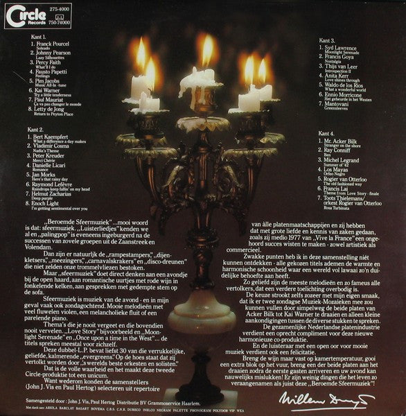 Various - Beroemde Sfeermuziek - 's Werelds Beste Orkesten En Solisten (LP) Vinyl LP Dubbel Vinyl Very Good (VG) <br> Hoes Good Plus (G+)