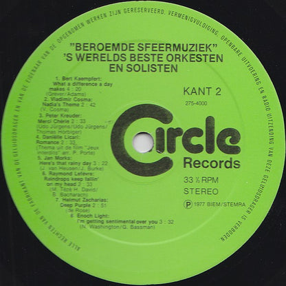 Various - Beroemde Sfeermuziek - 's Werelds Beste Orkesten En Solisten (LP) Vinyl LP Dubbel Vinyl Very Good (VG) <br> Hoes Good Plus (G+)