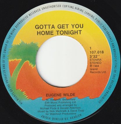 Eugene Wilde - Gotta Get You Home Tonight Vinyl Singles Vinyl Very Good (VG) <br> Hoes Generic