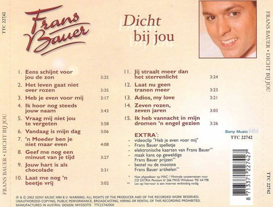 Frans Bauer - Dicht Bij Jou (CD) Compact Disc Vinyl Zeer Goed / Hoesje Goed "VINYLSINGLES.NL"