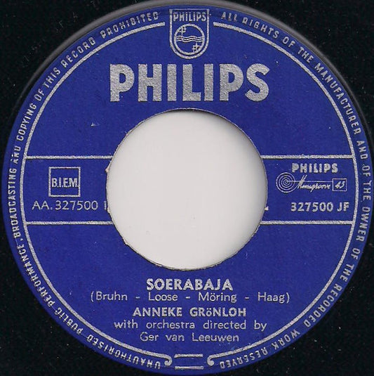 Anneke Gronloh - Soerabaja Vinyl Singles Vinyl Zeer Goed / Hoesje Goed "VINYLSINGLES.NL"