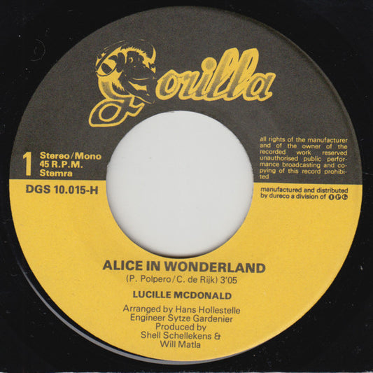 Lucille McDonald - Alice In Wonderland Vinyl Singles Media VG+ / Sleeve Generic