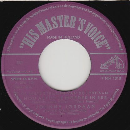 Johnny Jordaan - Moeder, 'k Ben Toch Zo Blij Als U Lacht Vinyl Singles Vinyl Zeer Goed / Hoesje Generic "VINYLSINGLES.NL"