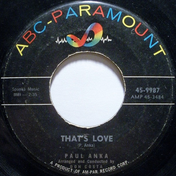 Paul Anka - (All Of A Sudden) My Heart Sings Vinyl Singles Vinyl (VG) <br> Hoes Generic