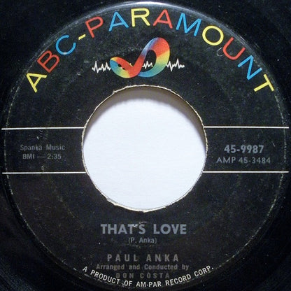 Paul Anka - (All Of A Sudden) My Heart Sings Vinyl Singles Vinyl (VG) <br> Hoes Generic