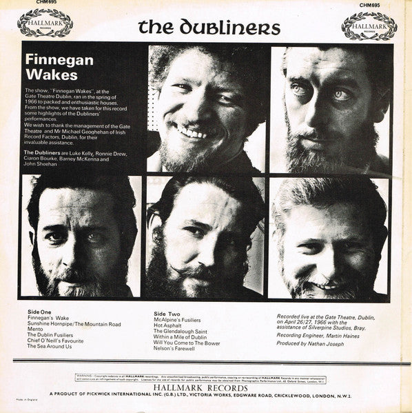 Dubliners - Finnegan Wakes (LP) 50039 Vinyl LP Goede Staat