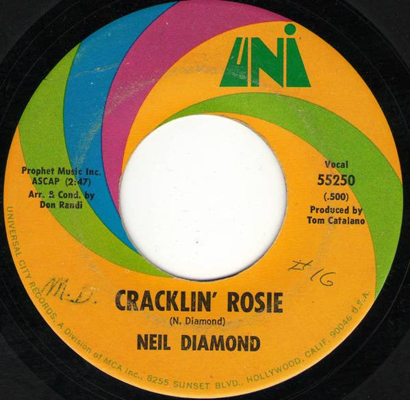 Neil Diamond - Cracklin' Rosie Vinyl Singles Vinyl Goed / Hoes Generic
