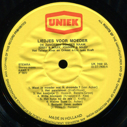 Zangeres Zonder Naam - Liedjes Voor Moeder (LP)
