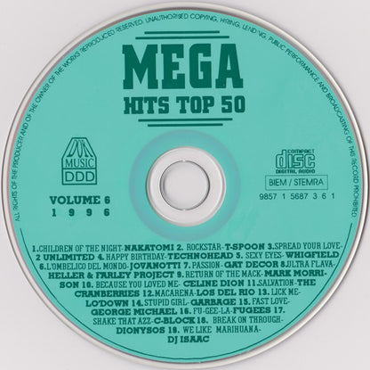 Various - Het Beste Uit De Mega Top 50 1996 Van Volume 6 (CD) Compact Disc Goede Staat
