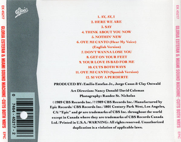 Gloria Estefan - Cuts Both Ways (CD) Compact Disc Goede Staat