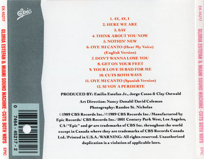 Gloria Estefan - Cuts Both Ways (CD) Compact Disc Goede Staat