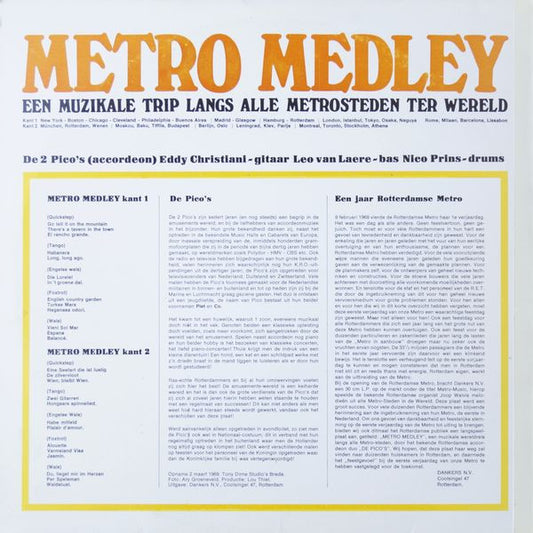 Pico's - Metro Medley Vinyl LP Vinyl Zeer Goed / Hoesje Goed "VINYLSINGLES.NL"