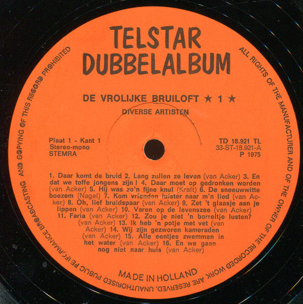 Various - De Vrolijke Bruiloft (LP) 49529 Vinyl LP Dubbel Goede Staat