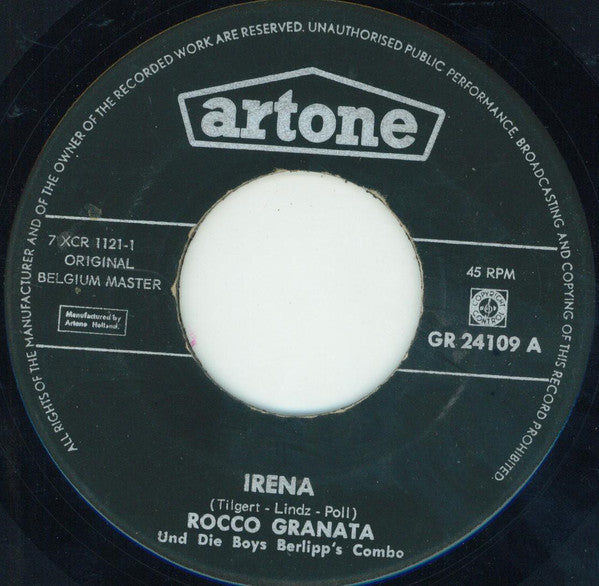 Rocco Granata - Irena Vinyl Singles Vinyl Very Good (VG) <br> Hoes Generic
