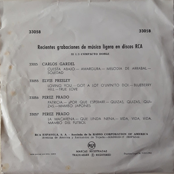 Carlos Gardel - ¡Silencio...! Vinyl Singles EP Vinyl (VG) <br> Hoes (G+)