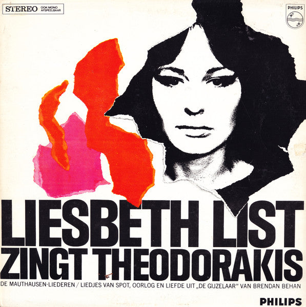 Liesbeth List Zingt Theodorakis - Liesbeth List Zingt Theodorakis (LP) Vinyl LP Media VG / Sleeve VG+ "VINYLSINGLES.NL"