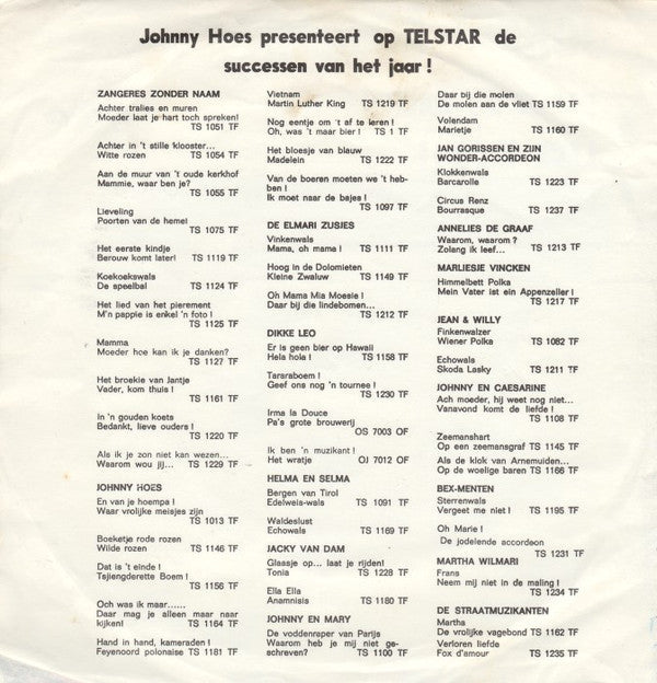 Johnny En Mary - Parijs Bij Nacht (B) 16854 Vinyl Singles VINYLSINGLES.NL