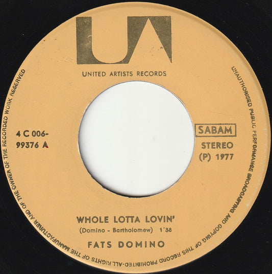Fats Domino - Whole Lotta Lovin' 36844 Vinyl Singles Goede Staat