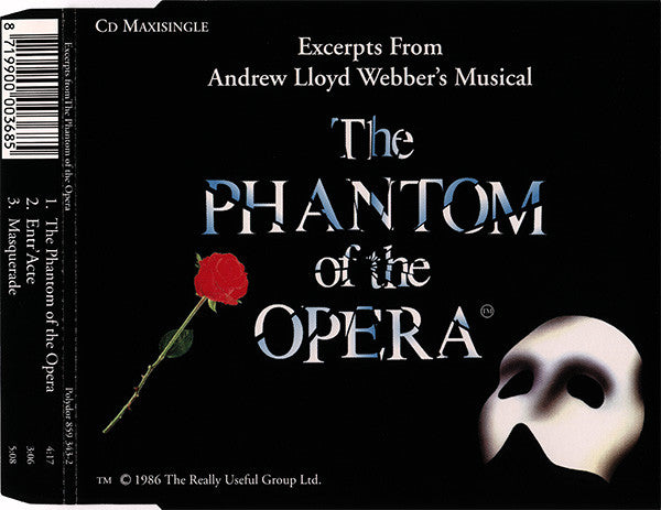 Andrew Lloyd Webber - Excerpts From The Phantom Of The Opera (CD) (B-Keus) Compact Disc Single Goede Staat