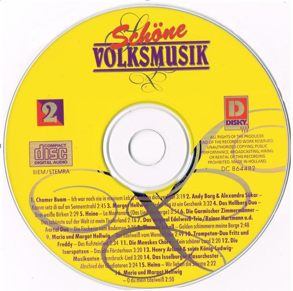 Various - Schöne Volksmusik 2 (CD) Compact Disc Goede Staat