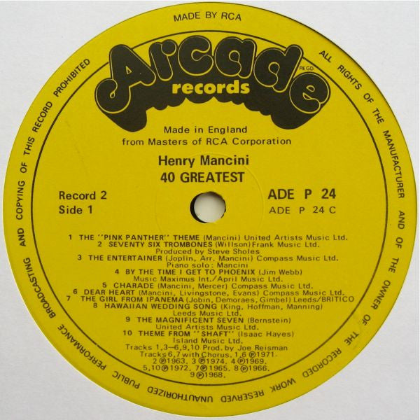 Henry Mancini - 40 Greatest (LP) 50254