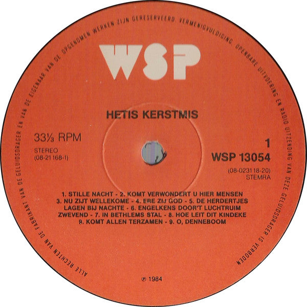 Leidse Sleuteltjes - Het Is Kerstmis (LP) Vinyl LP Vinyl Very Good (VG) <br> Hoes Good Plus (G+)