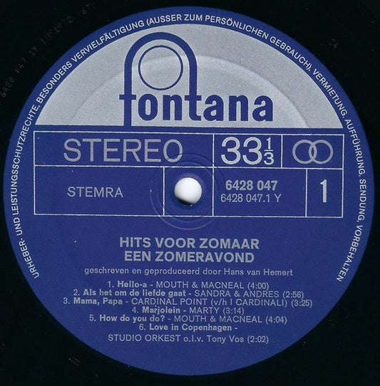 Hans van Hemert - Hits Voor Zomaar Een Zomeravond (LP) 48703