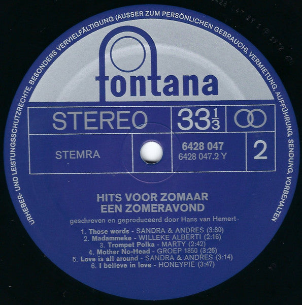 Hans van Hemert - Hits Voor Zomaar Een Zomeravond (LP) 48703
