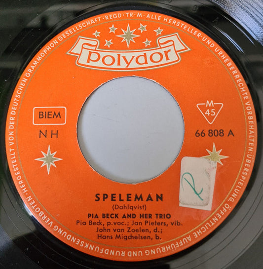 Pia Beck Trio - Speleman Vinyl Singles Vinyl Very Good (VG) <br> Hoes Generic