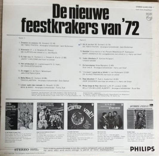 Various - De Nieuwe Feestkrakers Van '72 (LP) Vinyl LP Vinyl (G) <br> Hoes (F) "VINYLSINGLES.NL"