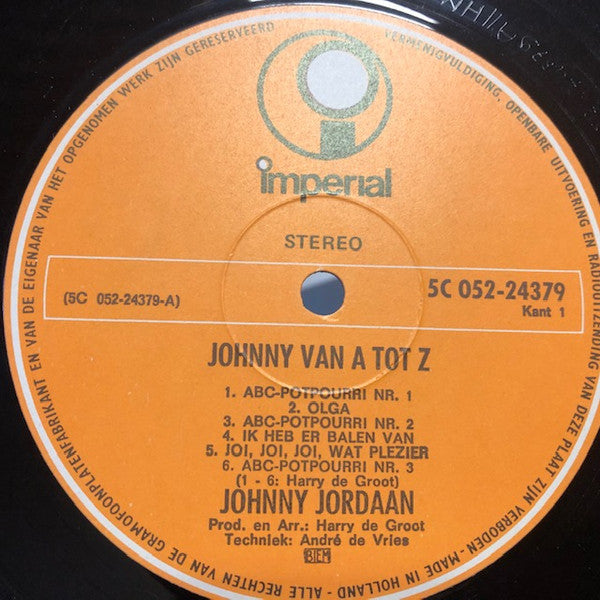 Johnny Jordaan - Johnny Van A Tot Z (LP) Vinyl LP