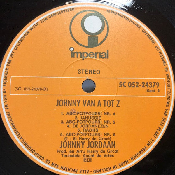 Johnny Jordaan - Johnny Van A Tot Z (LP) Vinyl LP