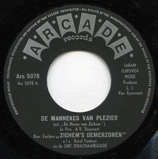 Zichem's Demerzonen En De Sint Sebastiaansgilde - De Mannekes Van Plezier 36725 gen Vinyl Singles Hoes: Generic