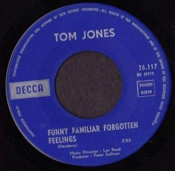 Tom Jones - Funny Familiar Forgotten Feelings 33183 Vinyl Singles Goede Staat