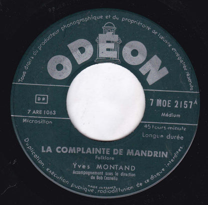 Yves Montand - La Complainte De Mandrin Vinyl Singles Vinyl (VG) <br> Hoes Generic